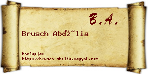 Brusch Abélia névjegykártya